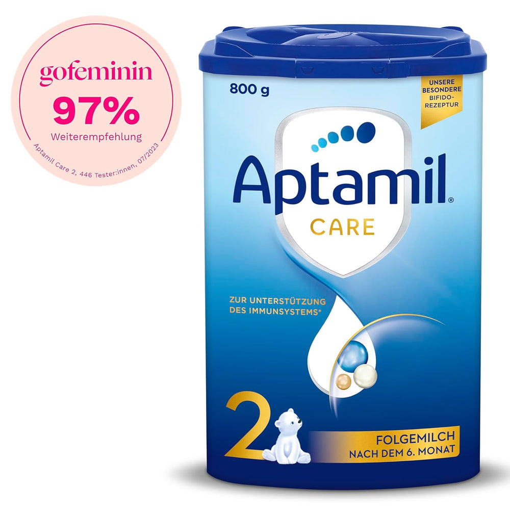 Aptamil Care 2 – Folgemilch nach 6 Monaten, mit Omega 3 und 6, DHA und ARA, palmölfrei, Babynahrung, Milchpulver, 1 x 800 g (3er Pack)