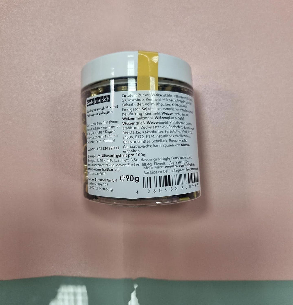 Super Streusel, Gold Rush Gold Black Streusel Dekoration Naty Shop