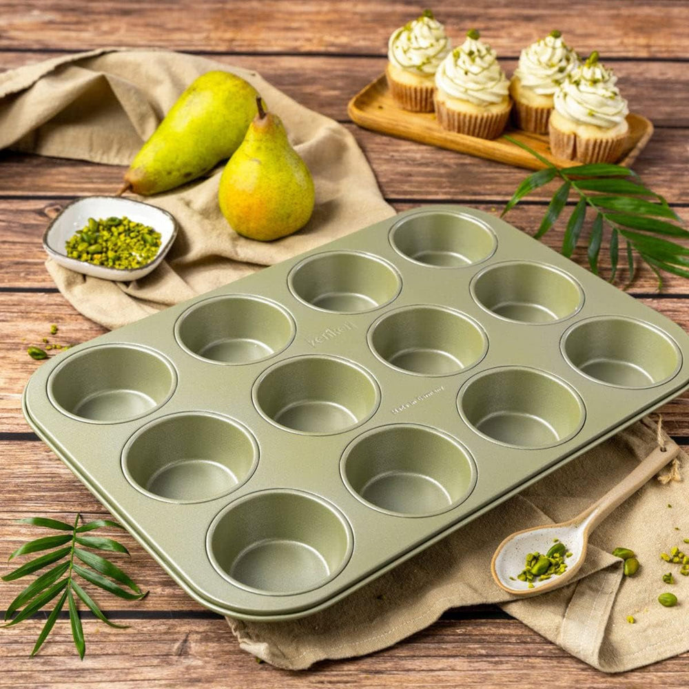 Zenker Muffinform Für 12 Stück – Ressourcenschonende Und Klimaneutrale Backform Für Muffins Und Cupcakes – 12Er Muffinblech Mit Veganer Antihaftbeschichtung Formen und Bleche zum Backen Naty Shop
