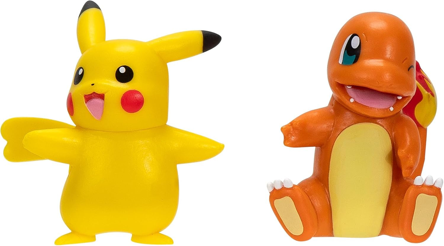 Pokémon PKW3586 – Kampffiguren-Paket – Pikachu und Schiggy, offizielle detaillierte Figuren, je 5 cm. Actionfiguren Naty Shop Pikachu und Glumanda