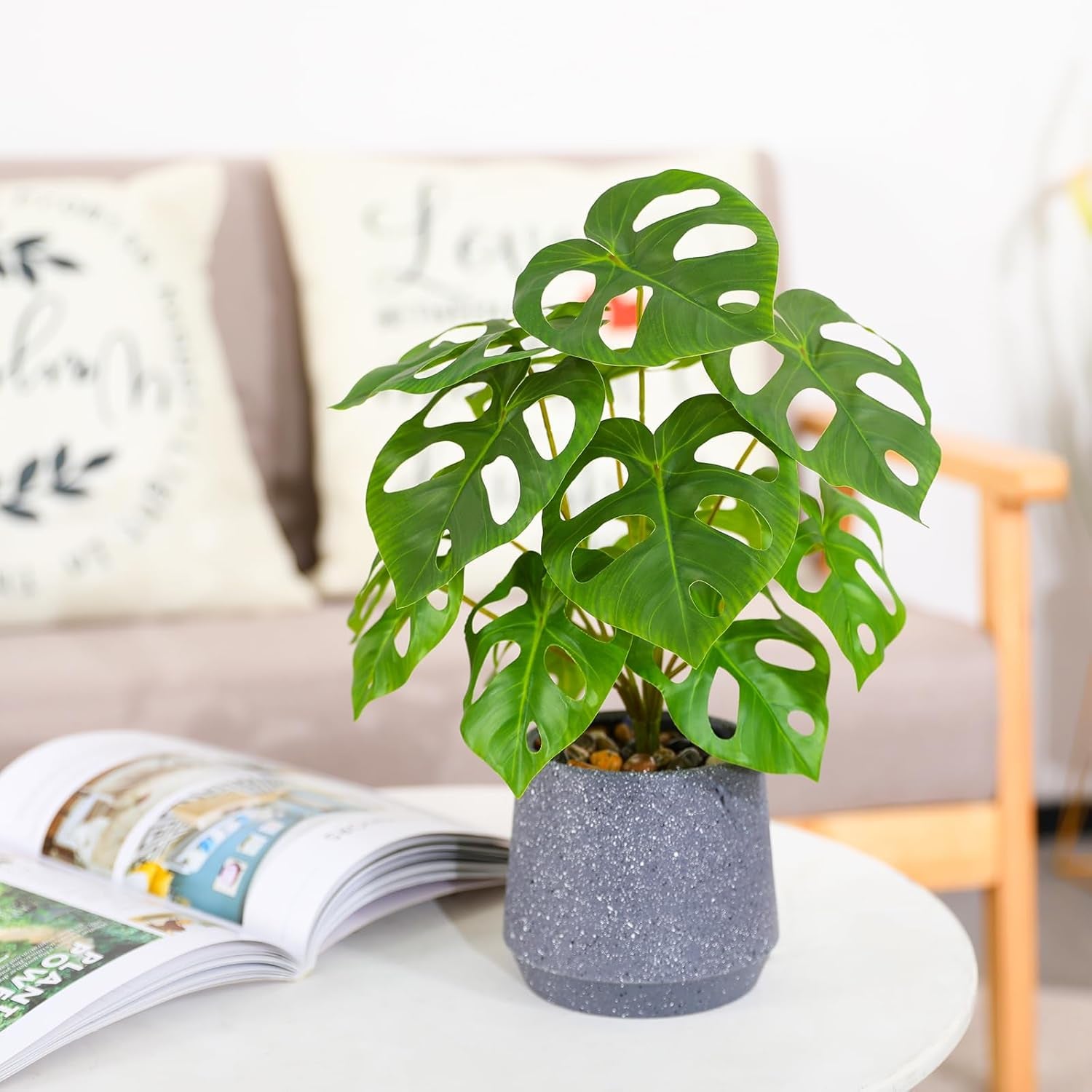 Künstliche Grünpflanze Im Topf, Künstliche Sukkulenten, Großes Grünes Blatt, Für Zuhause, Schreibtisch, Wohnzimmer, Dekoration