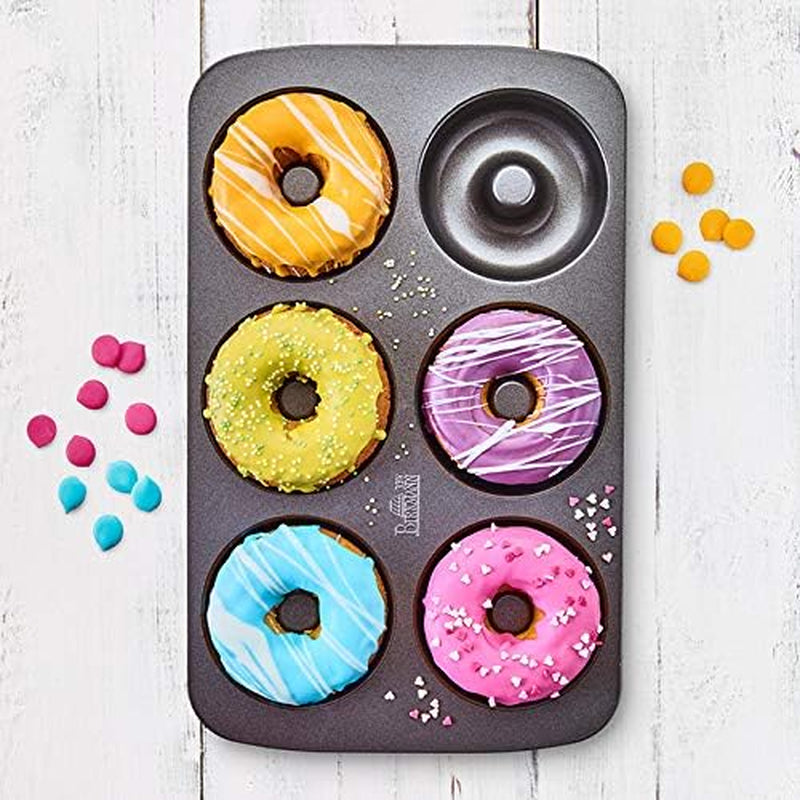 Birkmann, Easy Baking, Donutblech, Backform Für 6 Donuts, Mit Hochwertiger Antihaftbeschichtung, Ø 9 Cm, Mit Rezept, 881631 Formen und Bleche zum Backen Naty Shop