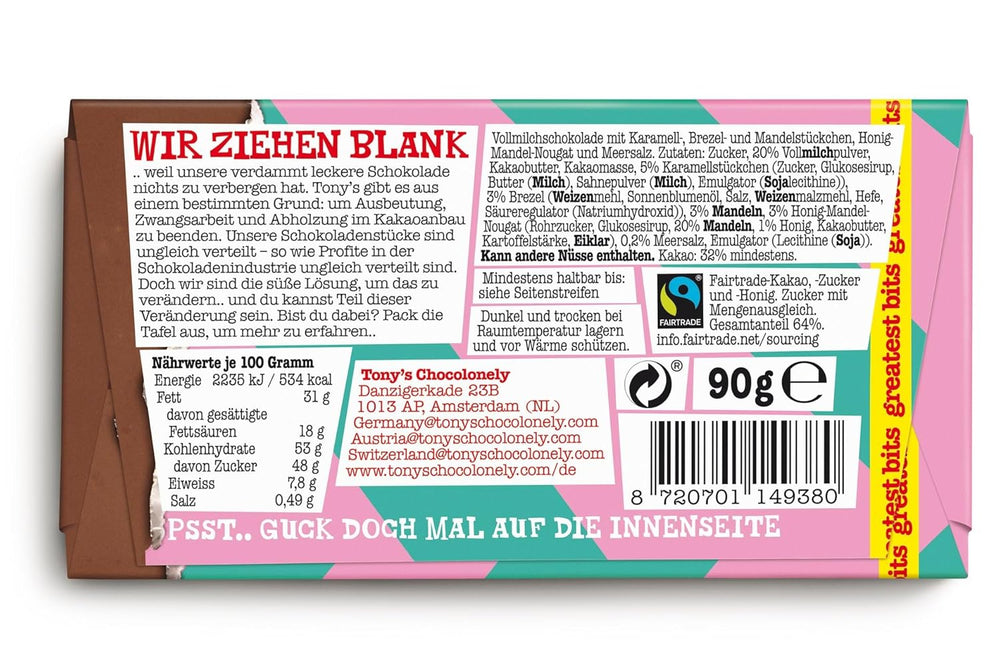 Tony's Chocolonely - Vollmilch „Greatest Bits“ 90g