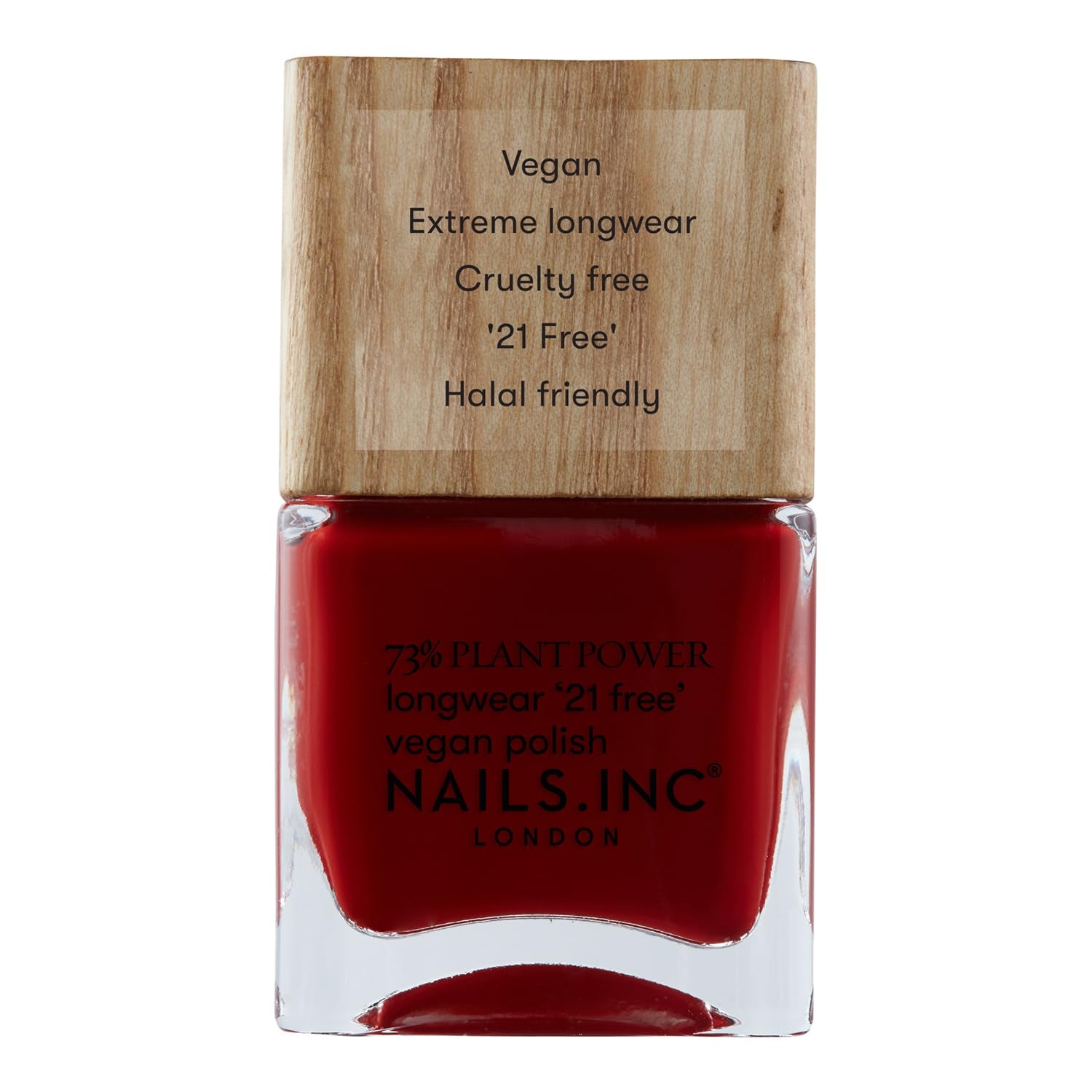 Nails Inc – GLOWING SOMMEWHERE Plant Power Veganer Nagellack – 73 % pflanzlich, 100 % vegan und frei von Tierversuchen – perfekte Maniküre, funkelnde Perle – für umweltfreundliche Nagelkunst
