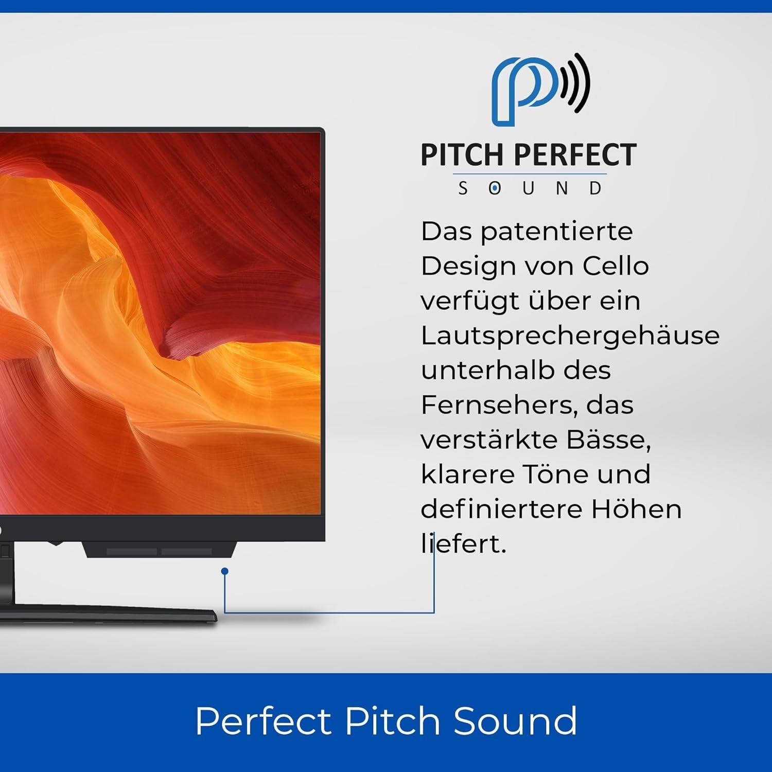 Cello C2425WSF Trav 24" 230V 12V Full HD SMART/DVD TV pentru camping, player DVD integrat, tuner triplu fără ramă, Bluetooth WebOS de la LG, difuzor Pitch Perfect pentru autorulote și camion [2025]