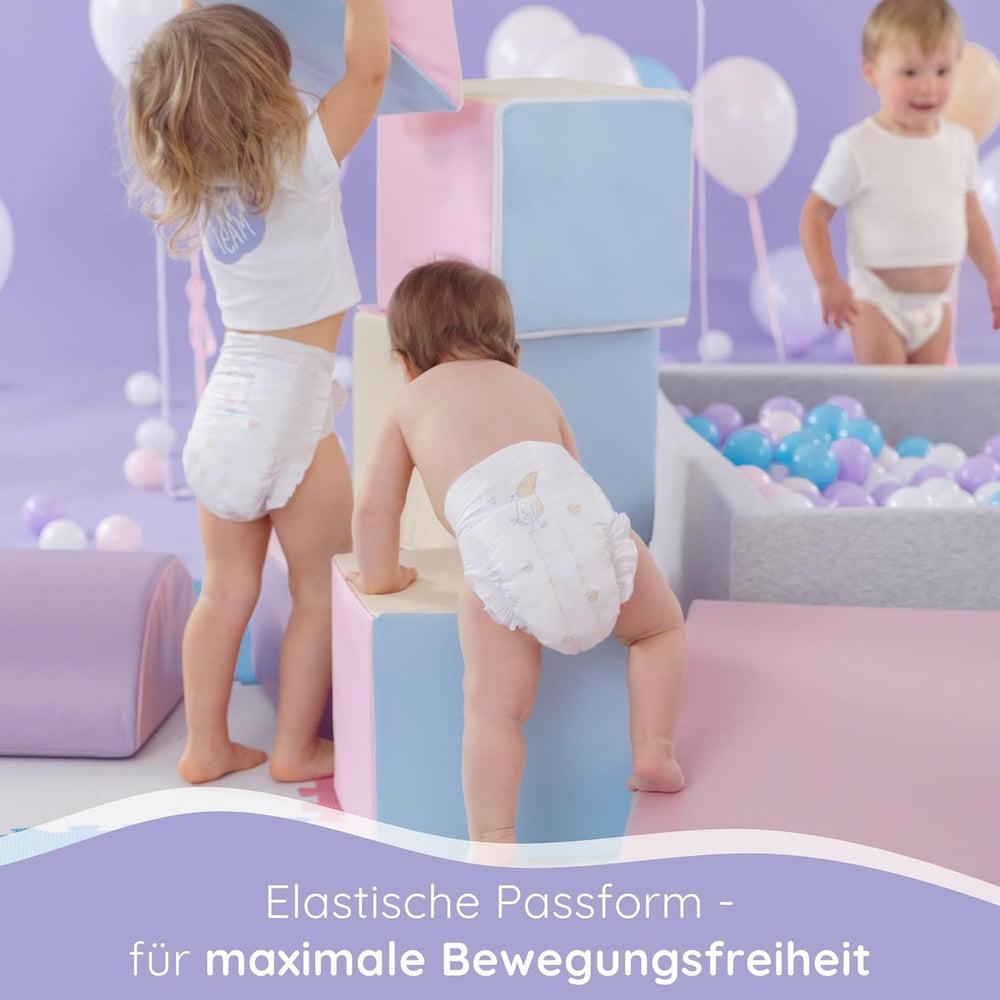 Bella Baby Happy Premium Windeln, Größe 6, Junior Extra, 15+ kg, 96 Stück, DERMATEST und OEKO-TEX Siegel, Einweg-Babywindeln
