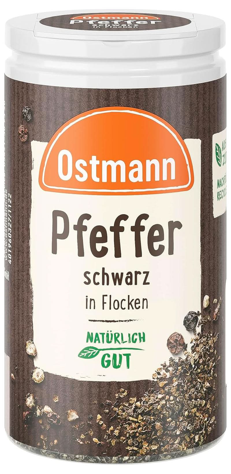 Ostmann - Schwarze Pfefferflocken, 25 Gramm Condimente Naty Shop