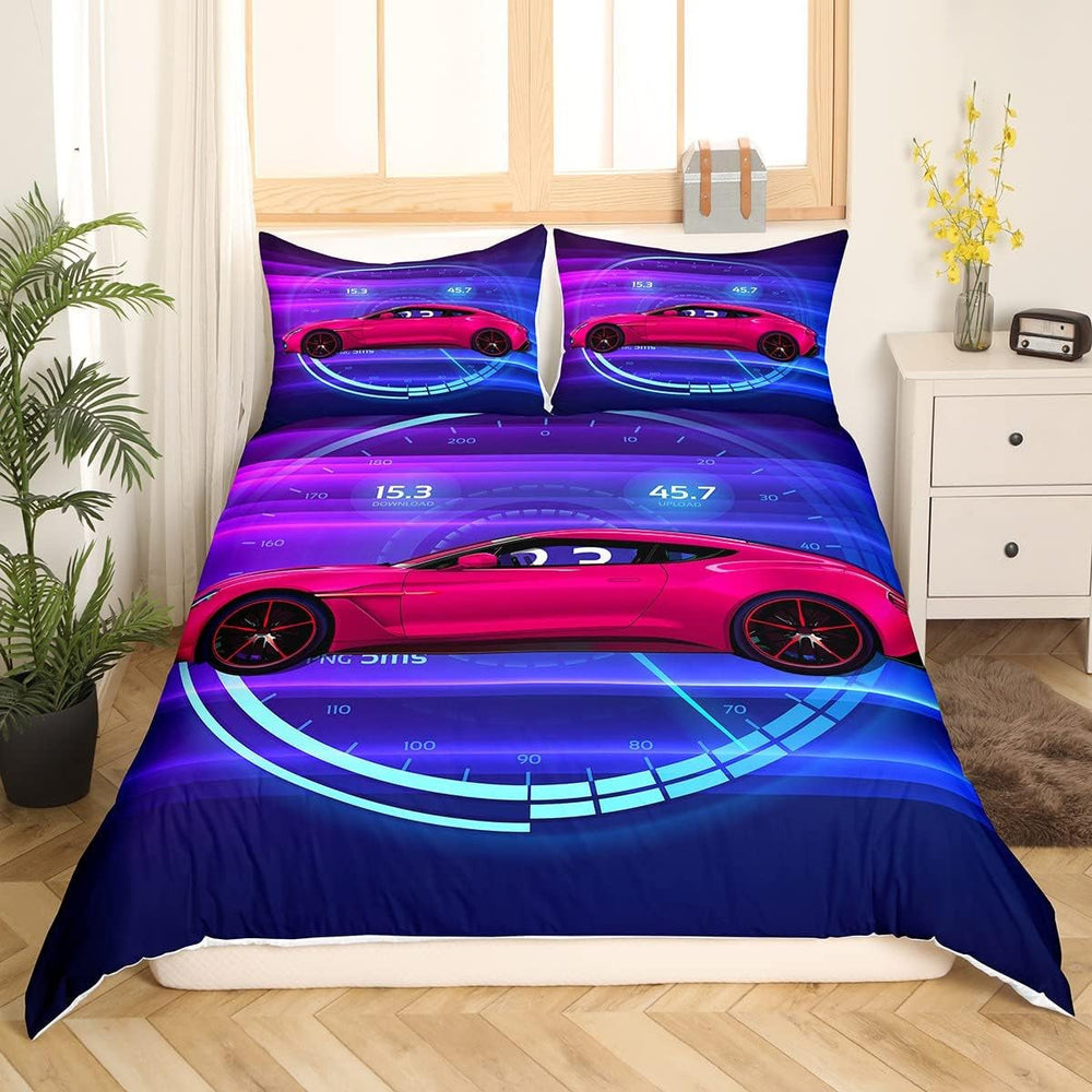Jungen Cartoon Auto Bettwäsche Set 135X200,Kinder Bau Fahrzeuge Tröster Abdeckung Für Kind Kleinkind Teens,Dinosaurier Bettbezug,Traktor Maschinerie Bagger Bettdecke Abdeckung,Lkw Autos Bettwäsche Naty Shop Multi 8 220*240+80*80*2