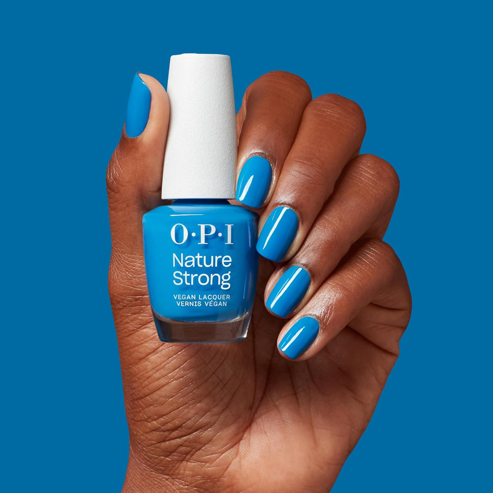OPI Nature Strong, frisch wie ein blaues Gänseblümchen – blauer Nagellack – intensiver Glanz und 7 Tage Halt | Langanhaltende Farbe für Ihre Nägel | 15 ml