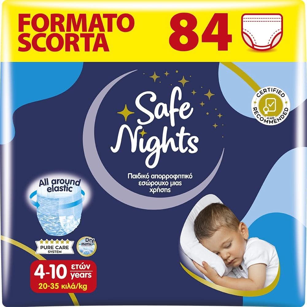 Safe Nights Boy, Windeln für die Nacht, verschiedene Größen Mutter und Kind Naty Shop Boy Größe M (84 Stück)