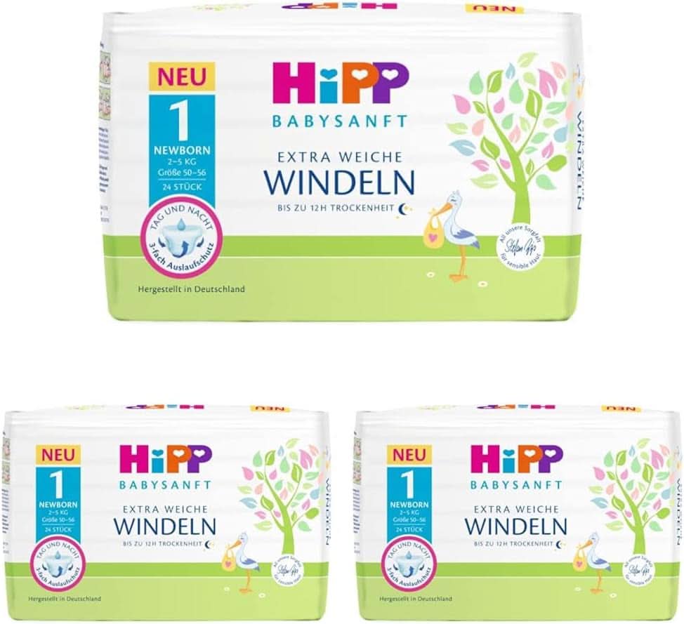 Windeln für Neugeborene (3er-Pack) Mutter und Kind Naty Shop