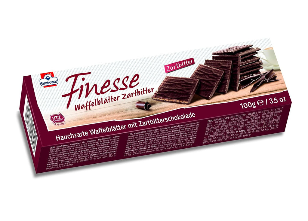 Napolitane crocante cu ciocolată neagră Finesse – Napolitane cu ciocolată, 100 g