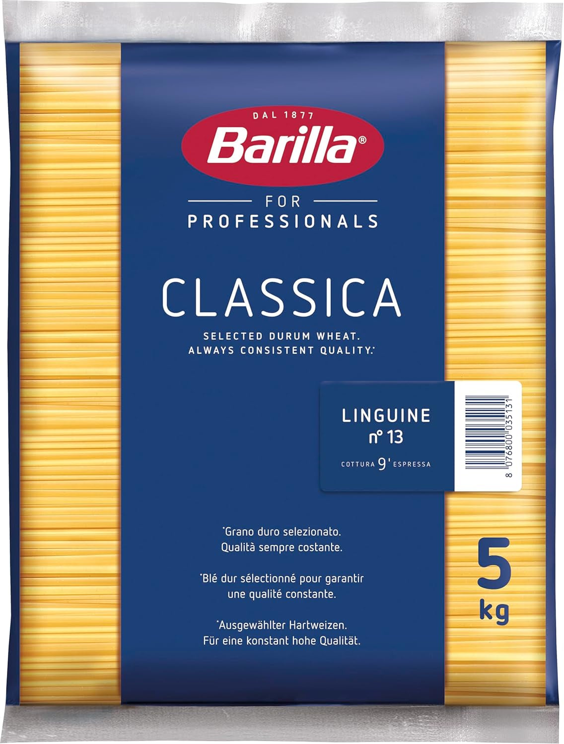 Barilla Hartweizennudeln Bavette Nr. 13 – 5 kg