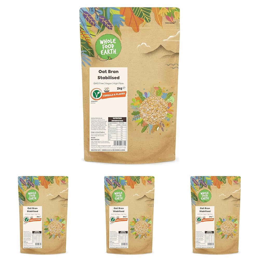 Wholefood Earth Pinhead Haferflocken grob stabilisiert 3 kg | GVO-frei | Reich an Ballaststoffen