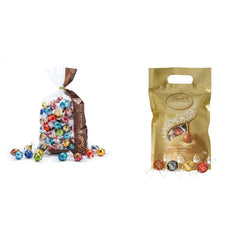 Schokoladenmischung LINDOR | 1371 g | Ca. 109 Kugeln: Klassische Mischung für Milchschokoladenkugeln und LINDOR | Ca. 80 Schokokugeln (Milch, Weiß, Zartbitter 60 %, Haselnuss) | Großpackung, 1 kg