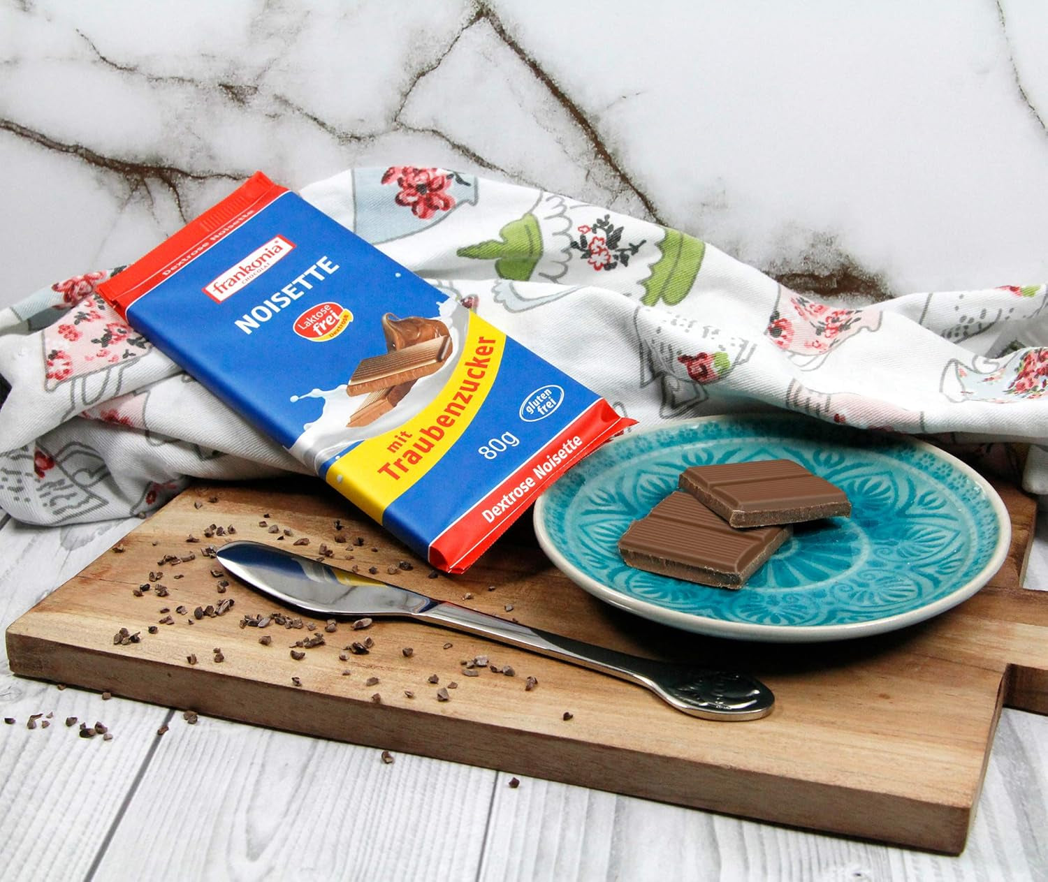 Frankonia Noisette mit Schokolade und Dextrose, laktose- und glutenfrei, 80 Gramm