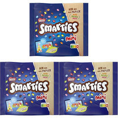 Nestlé SMARTIES Mini, einzeln verpackte kleine Linsen mit Milchschokolade, 3er-Pack (1 x 187 g)