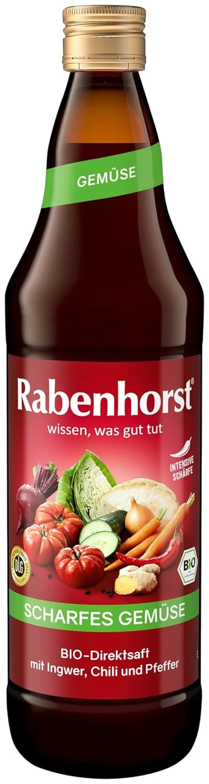RABENHORST (6 x 700 ml) – Hochwertiger Gemüsesaft aus verschiedenen Gemüsesorten mit intensiv würzigem Geschmack. Alkoholfreie Getränke von Naty Shop