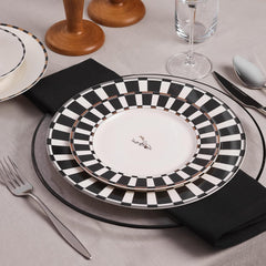 Karaca Aries 24 Teilge Für 6 Personen Kombiservice, Tafelservice, Geschirr-Set, 6X Servierteller, 6X Stück Tiefer Teller, 6X Kuchenteller, 6X Schalen, Porzellan Seturi vesela masa Naty Shop