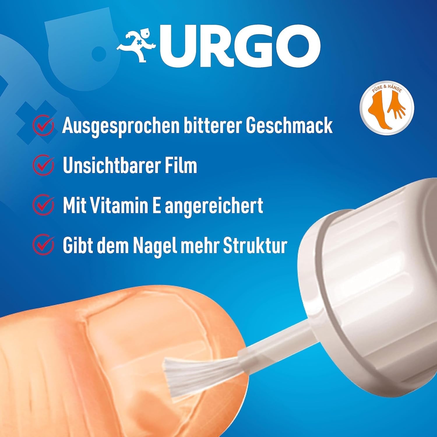 Urgo - Stop Roscatul Unghiilor - ojă transparentă și cu gust amar - pentru unghii roase și deteriorate și pentru suptul degetului mare - de la 3 ani - 9 ml - 40 de aplicări