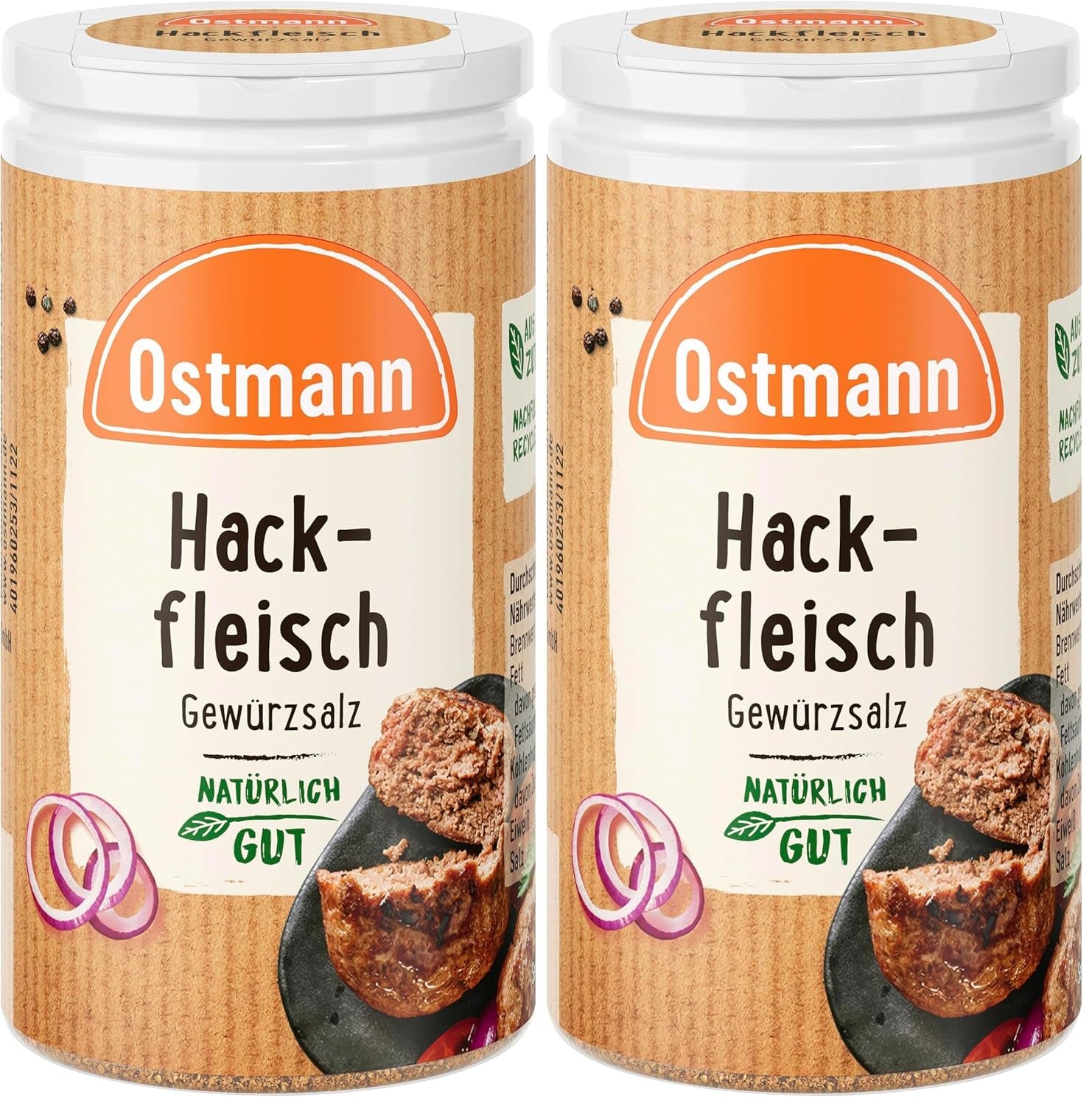 Ostmann Gewürze - Hackfleisch Gewürzsalz | Gewürze für Hackfleisch, Buletten oder Cevapcici | 60 g in Streudose