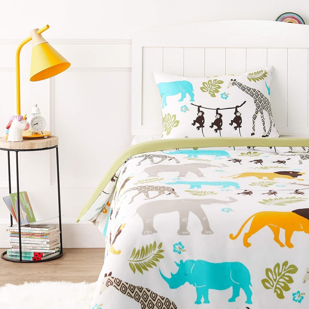 Bettwäsche-Set Mikrofaser Amazon BASONS BASON Naty Shop Tierdruck 100 x 135 cm 1 Kissenbezug 40 x 60 cm