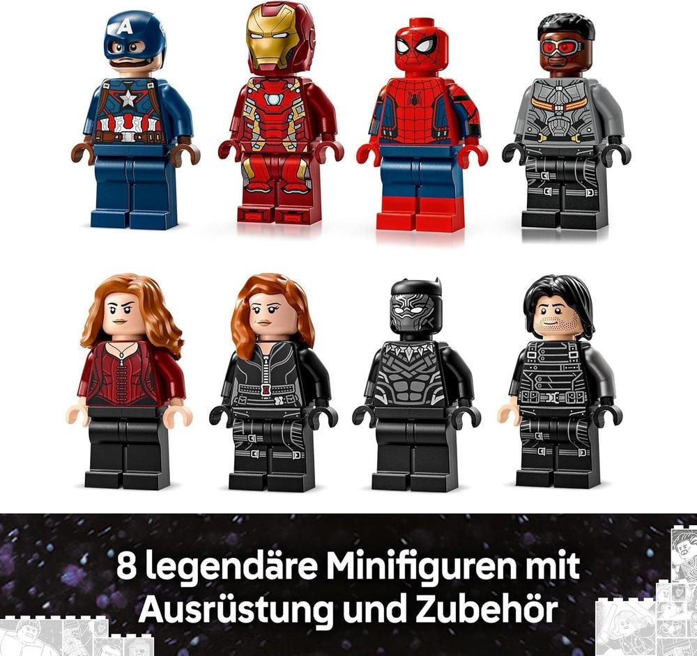 LEGO Marvel Captain America: Actionduell im Bürgerkrieg – Superhelden-Spielset mit 8 Minifiguren – Spielzeugflugzeug-Bau- und Spielset – Geschenk für Jungen und Mädchen 76314 Bausets Besuchen Sie den LEGO-Store