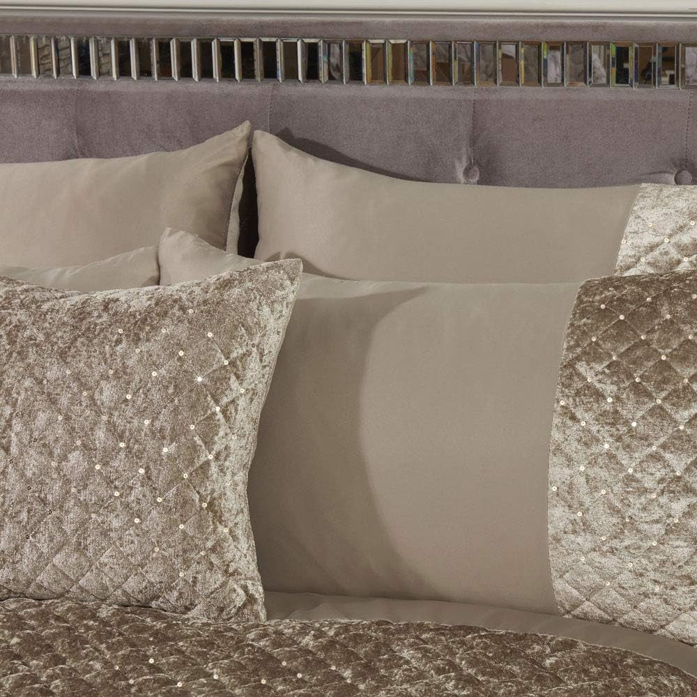 Emma Barclay Glamour Bettwäsche-Set für Doppelbett, Nerz, Polyester, Creme Emma Barclay Betten und Bettdecken