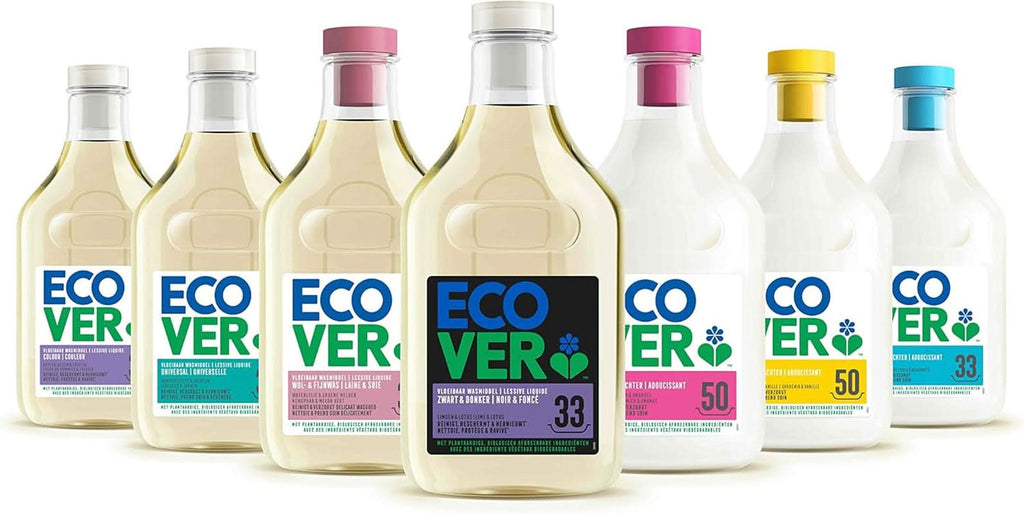 Detergent de rufe Ecover Color Apple Blossom & Freesia, Detergent lichid cu ingrediente pe bază de plante pentru păstrarea și protejarea hainelor Naty Shop