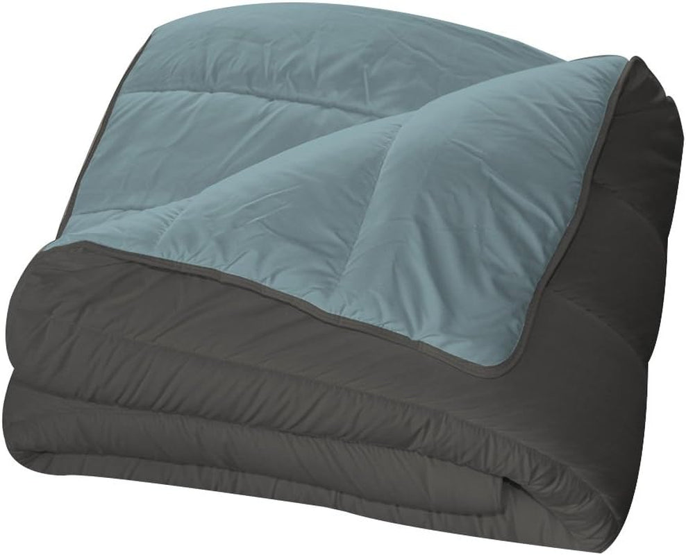 Bleu Câlin zweifarbige Wendedecke für 2 Personen, Mikrofaser, Burgund/Pfeffer, 220 x 240 cm Steppdecken und Steppdecken Naty Shop Graphit/Gletscher 220 x 240 cm