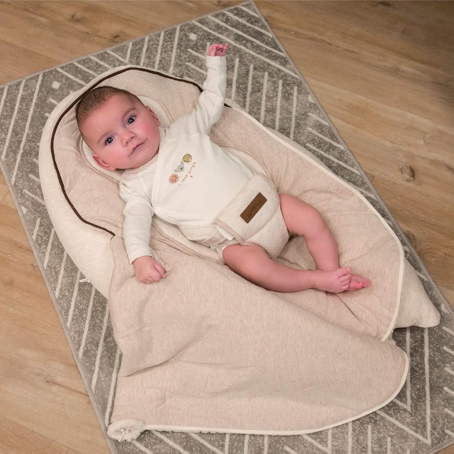 Multifunktionales Stillkissen, 4 in 1, Soft Nova, beige, Einzelkissen: 202 cm, Sessel, 40 x 75 x 22 cm Zubehör Essen und Stillen Bebe Naty Shop