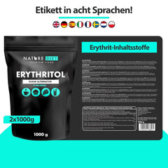 Nature Diet - Erythritol 2 X 1000 G | Natürlicher Süßstoff | Null Kalorien | Zuckerersatz Süßstoffe Naty Shop