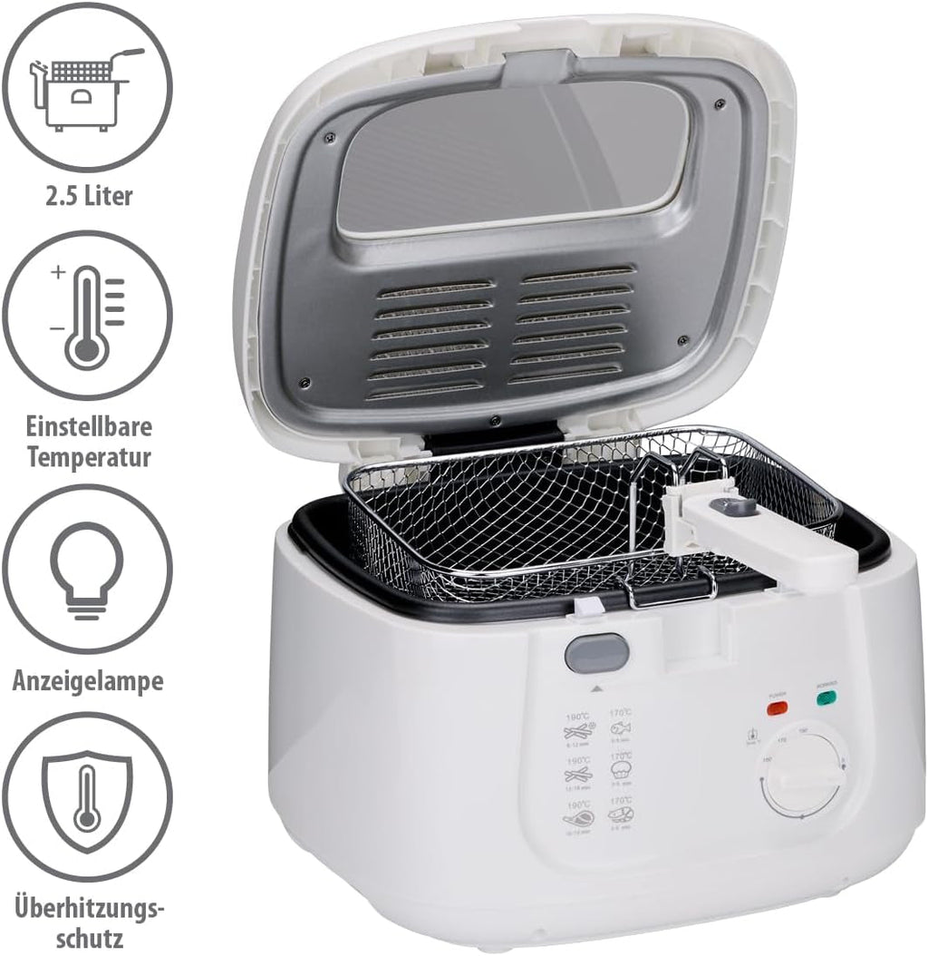 Alpina Deep Fat Fryer 2,5L DF-165, 1800W - Temperatură reglabilă până la 190°C Electrocasnice Naty Shop