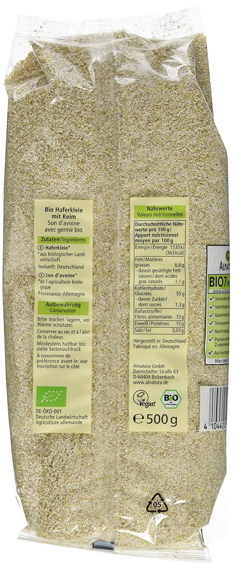 Bio-Haferkleie mit Sprossen, 500g