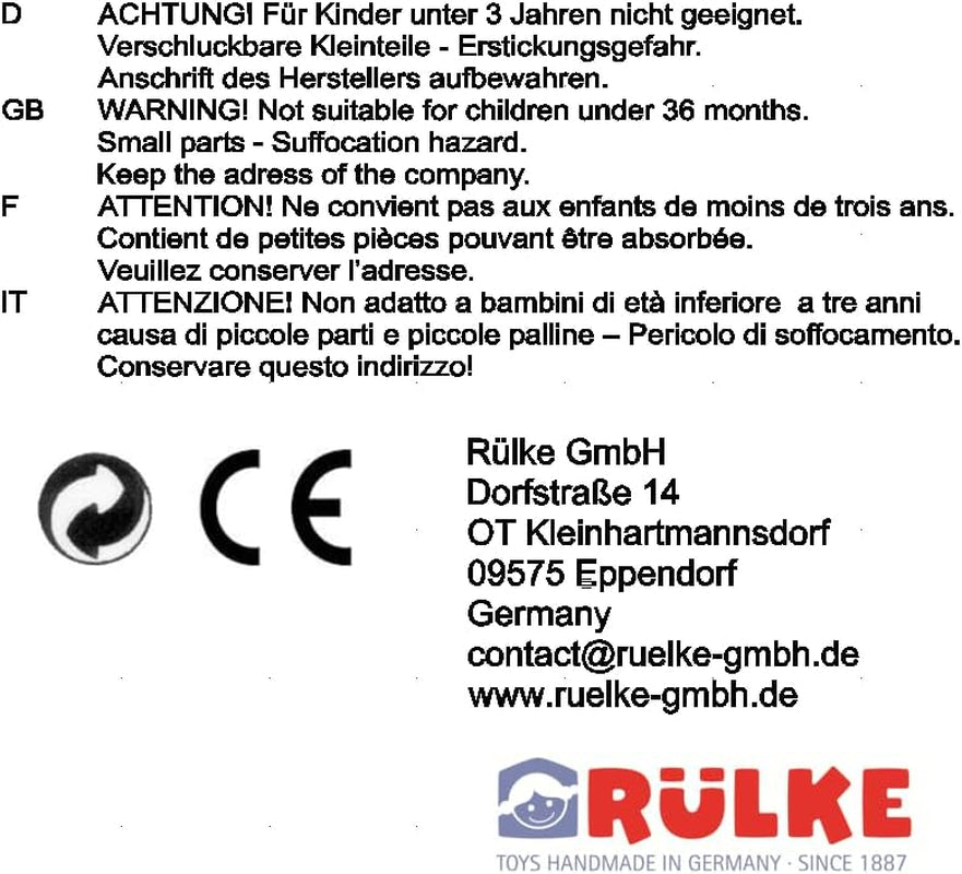 Rülke Holzspielzeug 23112 Puppenhaus, Holzfarben, rot Puppenhäuser Naty Shop