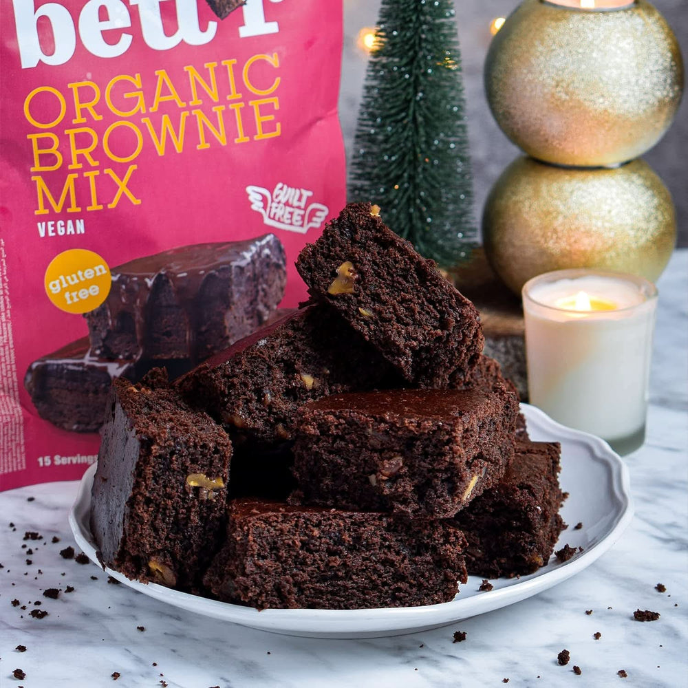 Bettr Organic Brownie Mix – Bio-, vegane und glutenfreie Brownies mit reichhaltigem Kakaogeschmack, 6 x 400 Gramm Kitchen Naty Shop