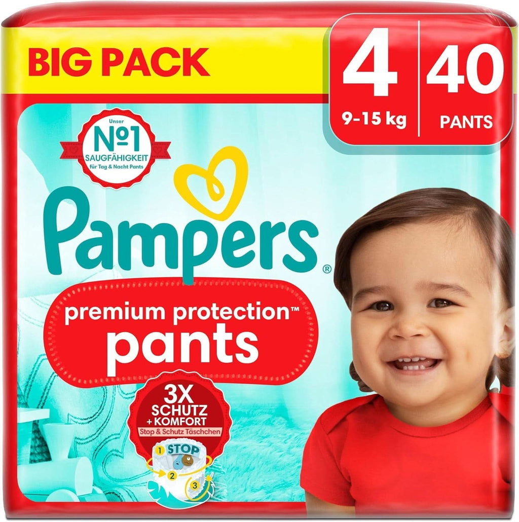 Pampers Premium Protection Pants, mărimea 6 Extra Large 15+kg Big Pack (30 bucăți) Mama si Copilul Naty Shop 4 (40 buc)