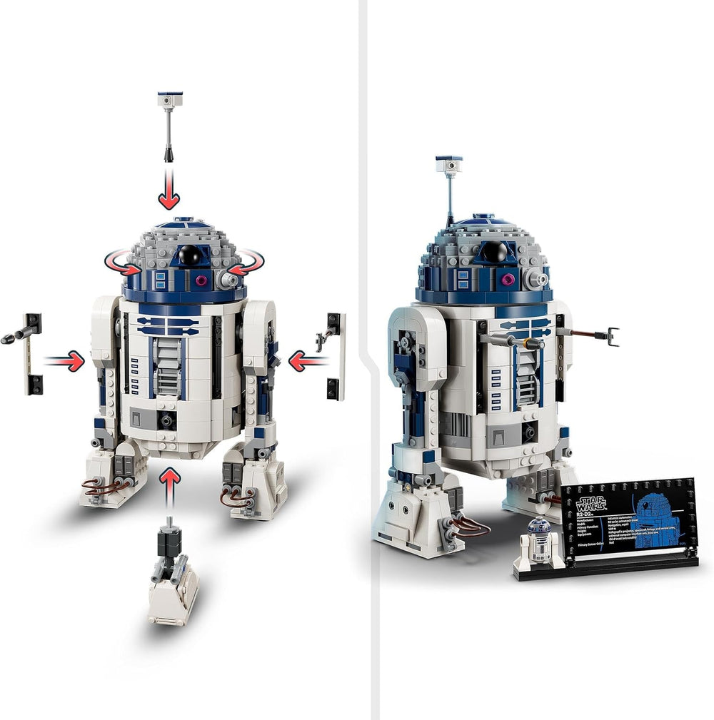 LEGO Star Wars R2-D2-Modellset für Kinder, Jungen und Mädchen, baubare Droidenfigur mit Darth Malek-Minifigur zum 25-jährigen Jubiläum und Dekorationsplatte, Sammlungsgeschenkidee 75379 Bausets Besuchen Sie den LEGO-Store