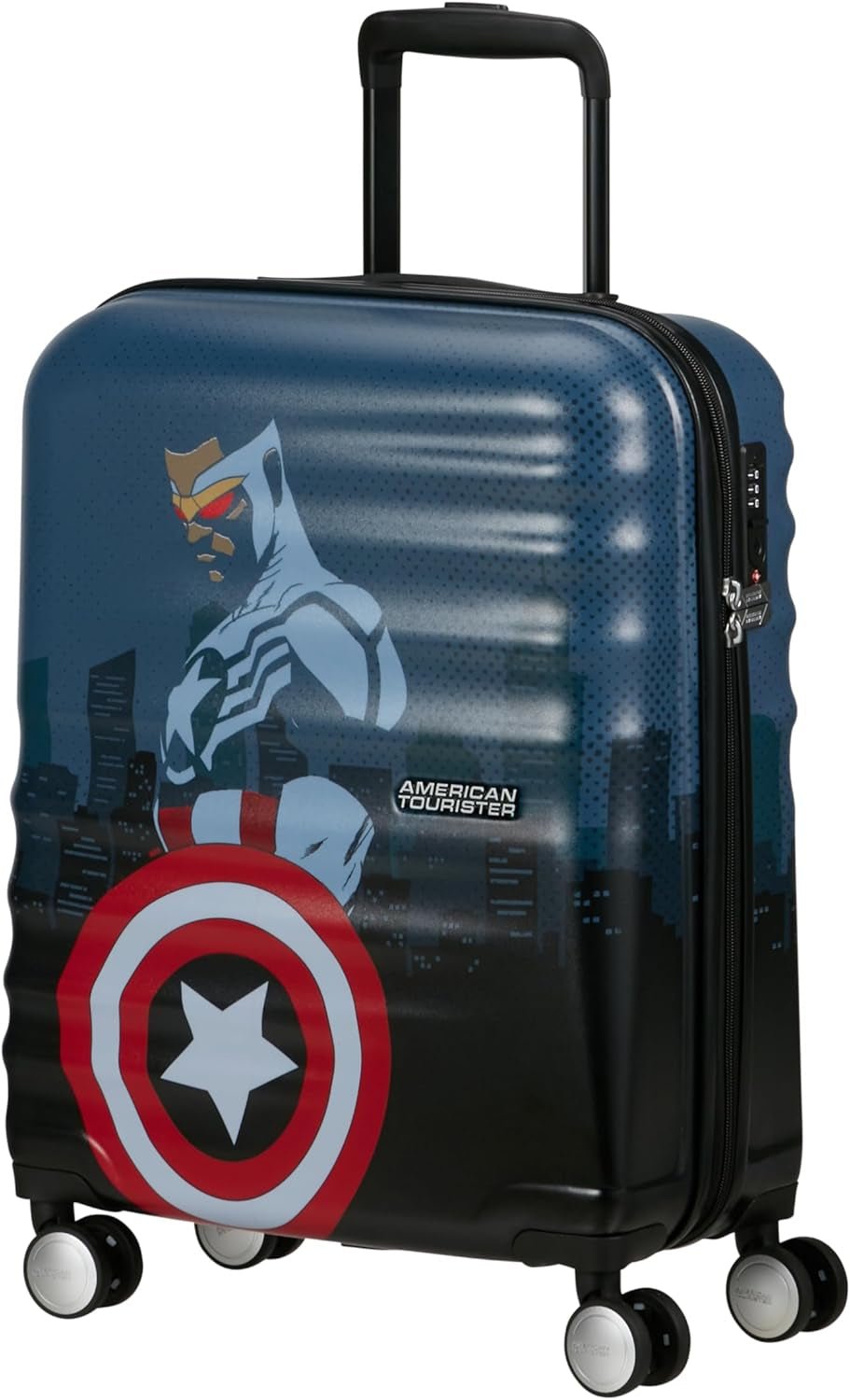 American Tourister Wavebreaker Disney - Spinner S, bagaje pentru copii, 55 cm, 36 L, multicolor (Donald Blue Kiss) - Naty Shop