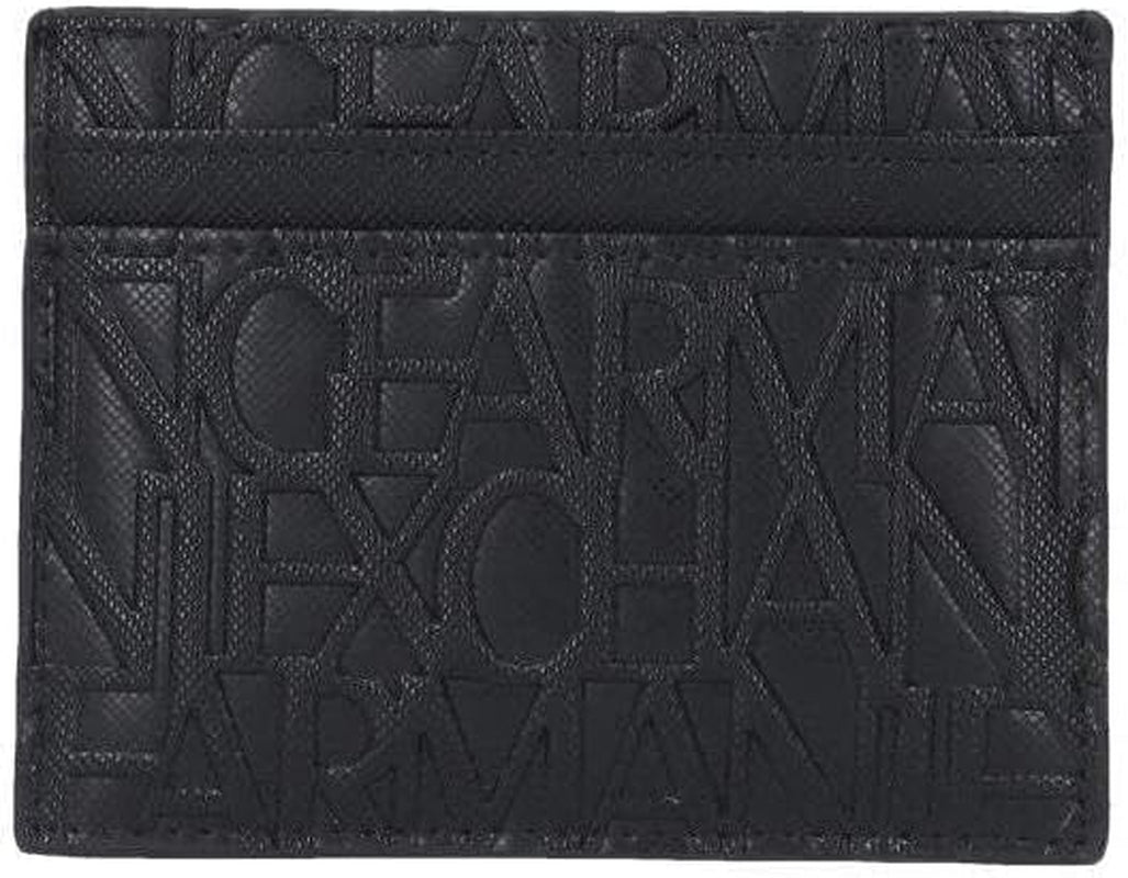Armani Exchange Men's Essential Ivan SLG, Logo All Over Elegant & Functional Credit Card Holder, Nero Portofel Barbati Naty Shop Nero O mărime se potrivește tuturor