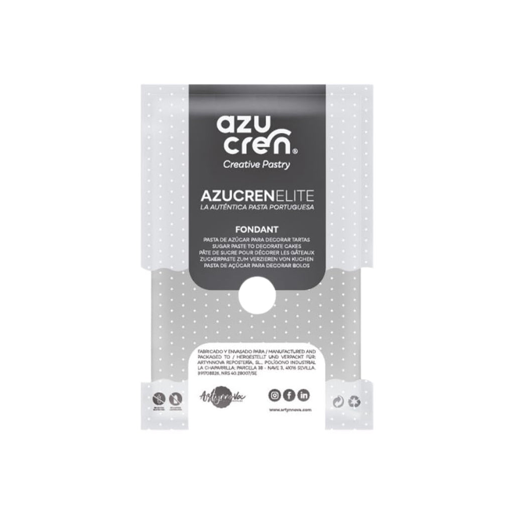 Azucren, Roll Fondant, Roll Fondant gri, ușor de utilizat, neted, flexibil, moale și pliabil, perfect pentru decorarea torturilor, Halal, Kosher, fără gluten, aromă de lămâie (250 G) Pasta de zahar Naty Shop 250 G