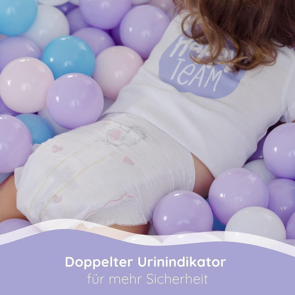 Bella Baby Happy Premium Windeln, Größe 6, Junior Extra, 15+ kg, 96 Stück, DERMATEST und OEKO-TEX Siegel, Einweg-Babywindeln