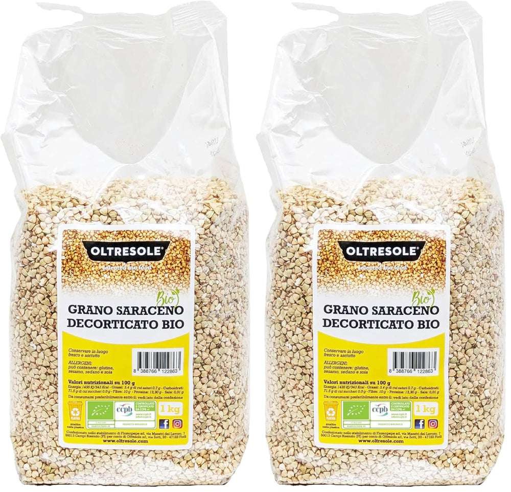 - Bio-Buchweizen geschält 5 Kg - Rohgetreide, nicht wärmebehandelt, aus biologischem Anbau, Convenience-Paket