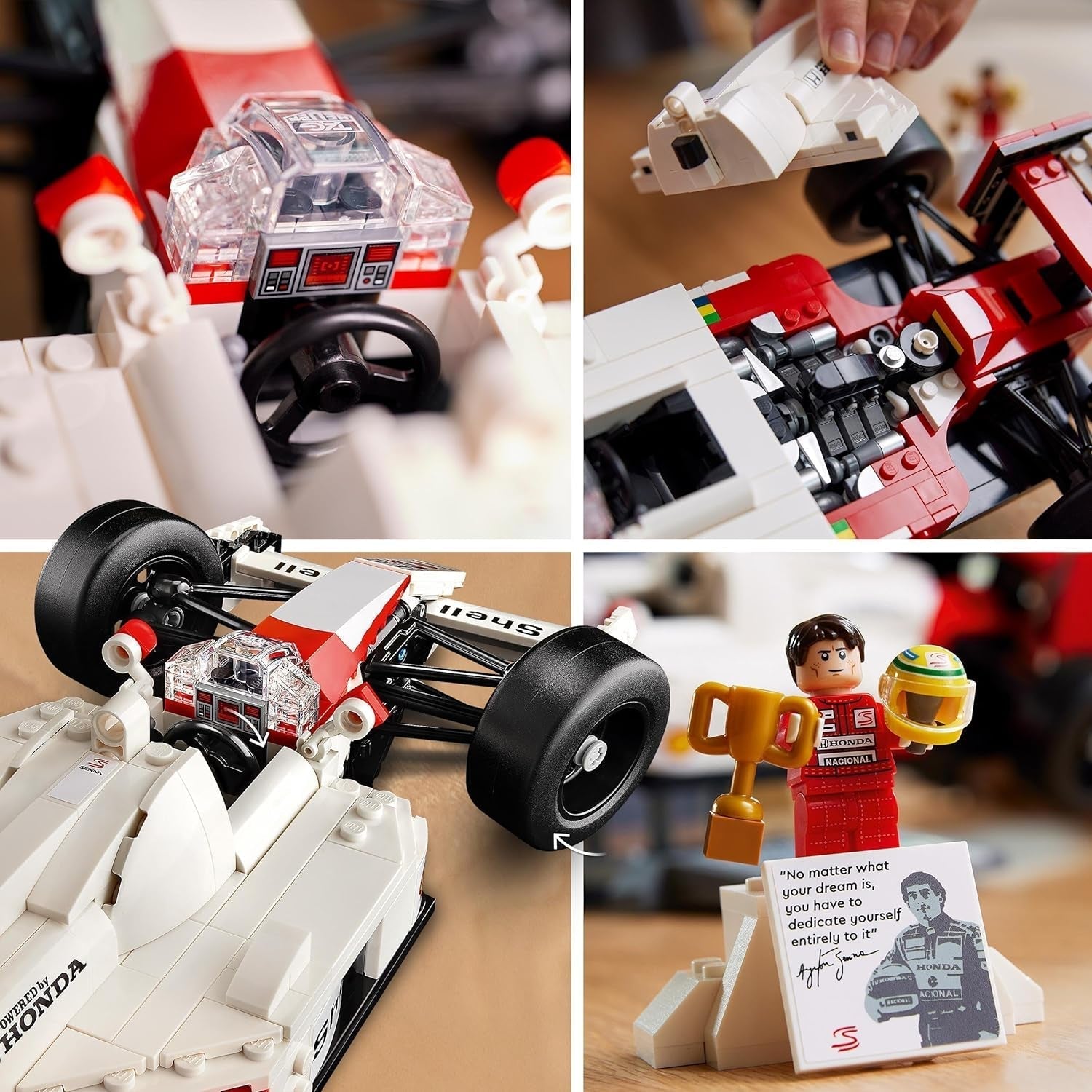 LEGO Icons Mclaren MP4/4 & Ayrton Senna Modellauto-Set, F1-Rennwagen-Set für Erwachsene mit Racer-Minifigur, Sammlerstück, Geschenkidee für Männer, Frauen, Sie und Ihn 10330 Bausets Besuchen Sie den LEGO-Store