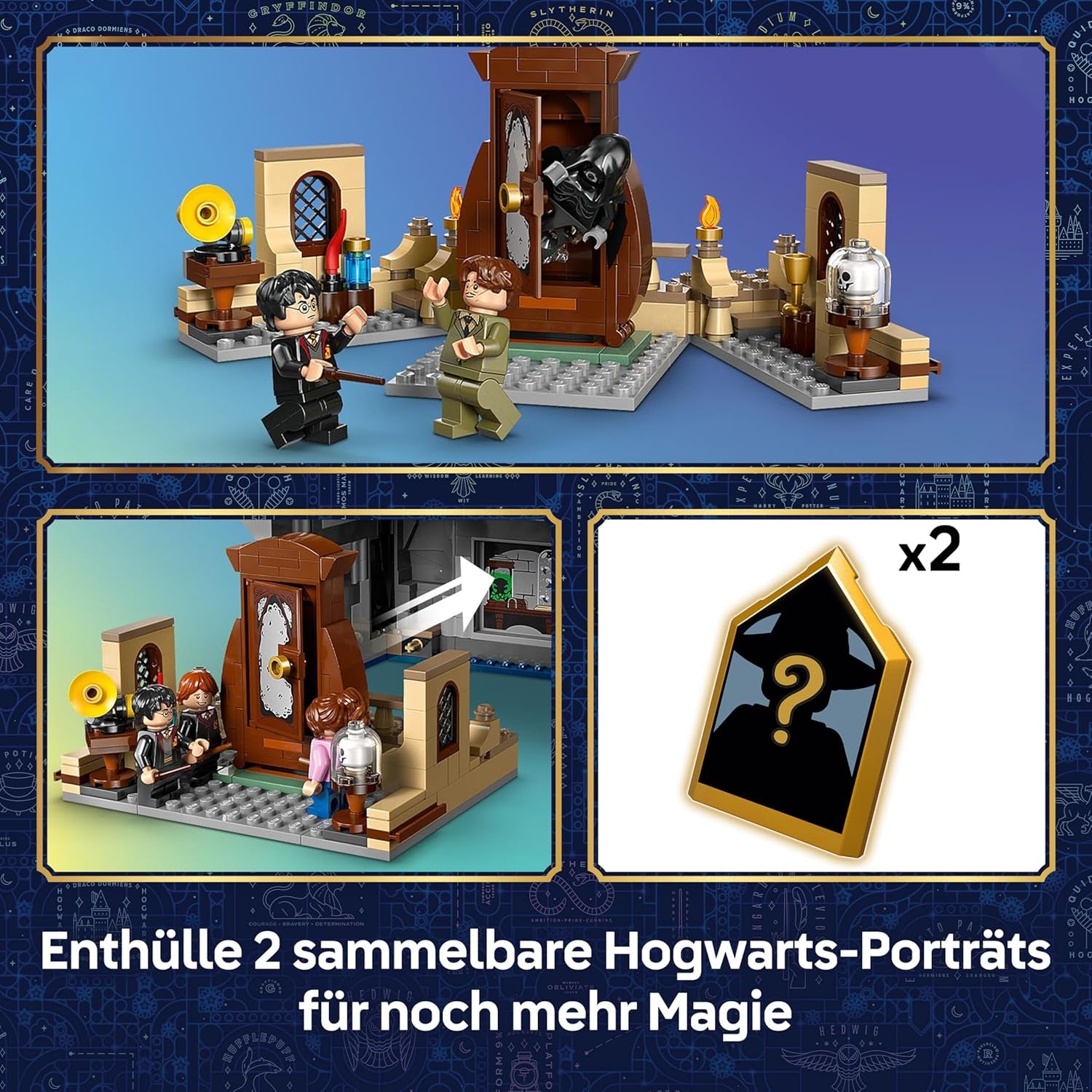 LEGO Harry Potter Schloss Hogwarts: Krankenflügel – DIY Set mit 7 Minifiguren – Modellbau mit Hermine und Ron Figuren – Kreatives Geschenk für Mädchen, Jungen und Fans ab 9 Jahren – 76463