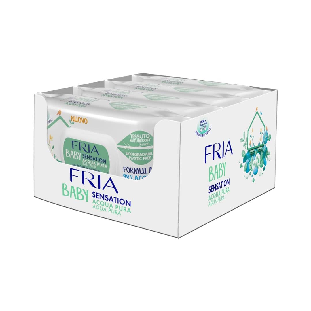 Baby Sensation Windelwechseltücher mit reinem Wasser, 98 % gereinigte Wasserformel mit hautreinigender Wirkung, dermatologisch getestet, Sparpaket Baby-Feuchttücher Naty Shop 280 Aloe-Vera-Tücher