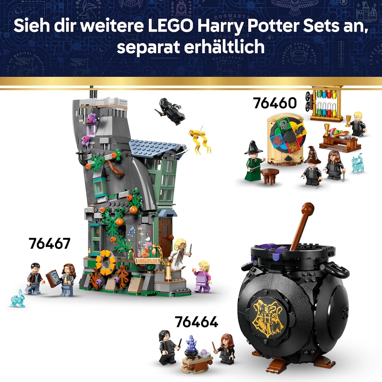 LEGO Harry Potter Schloss Hogwarts: Krankenflügel – DIY Set mit 7 Minifiguren – Modellbau mit Hermine und Ron Figuren – Kreatives Geschenk für Mädchen, Jungen und Fans ab 9 Jahren – 76463
