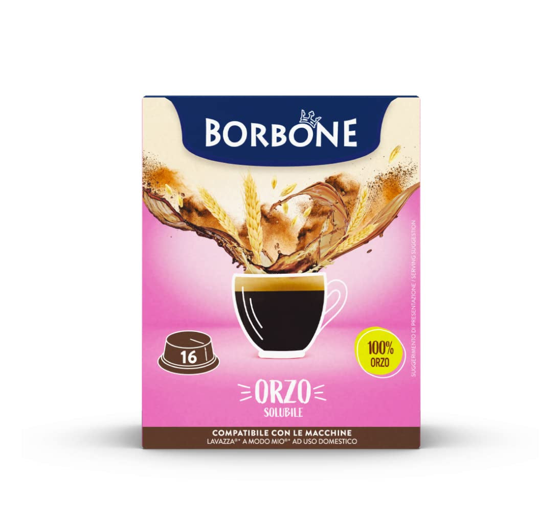 Caffè Borbone Malzkaffee - 96 Kapseln (6 Packungen mit 16 Stück) - Kompatibel mit Lavazza A Modo Mio Haushalts-Espressomaschinen