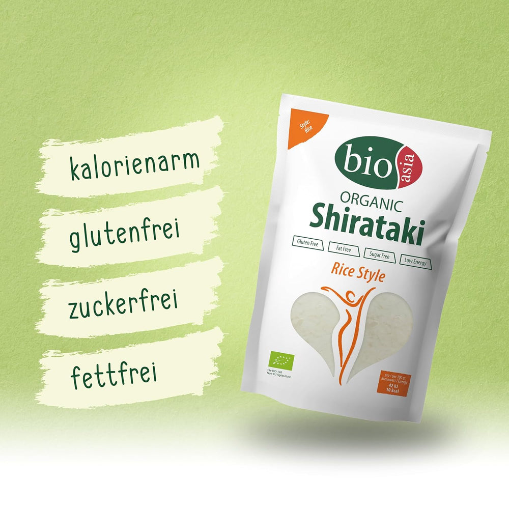 BIOASIA Bio-Shirataki-Reis aus Bio-Konjakmehl – ​​kalorienarm – zucker-, fett- und glutenfrei (1 x 270 g)