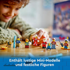 LEGO City Adventskalender 2024, Adventsgeschenk für Kinder ab 5 Jahren, 24 Überraschungen, Minifiguren in Weihnachtsoveralls, Weihnachtsmann und Frau Weihnachtsmann, Weihnachtsgeschenk 60436 Bausets Besuchen Sie den LEGO-Store